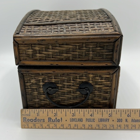 WOVEN WOODEN BROWN DECOR BOX - Picture 11 of 11
